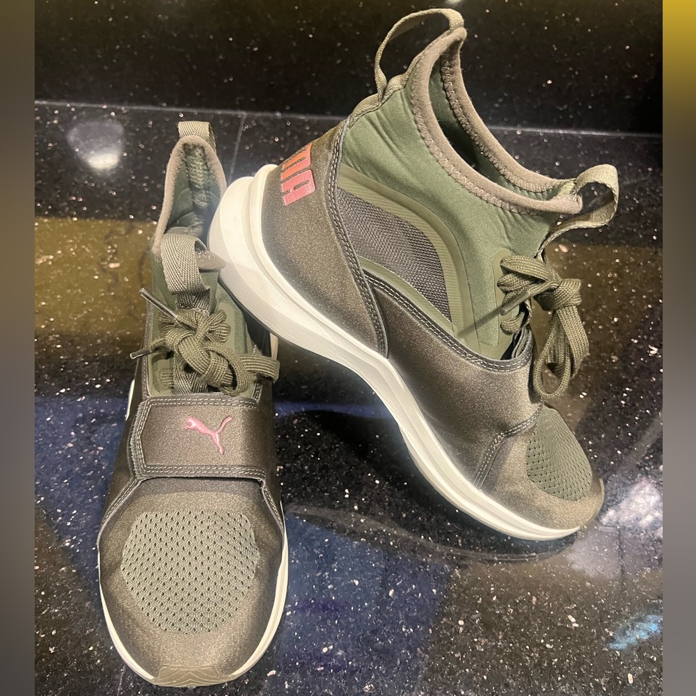 Puma Women's Olive Green Athletic Shoes